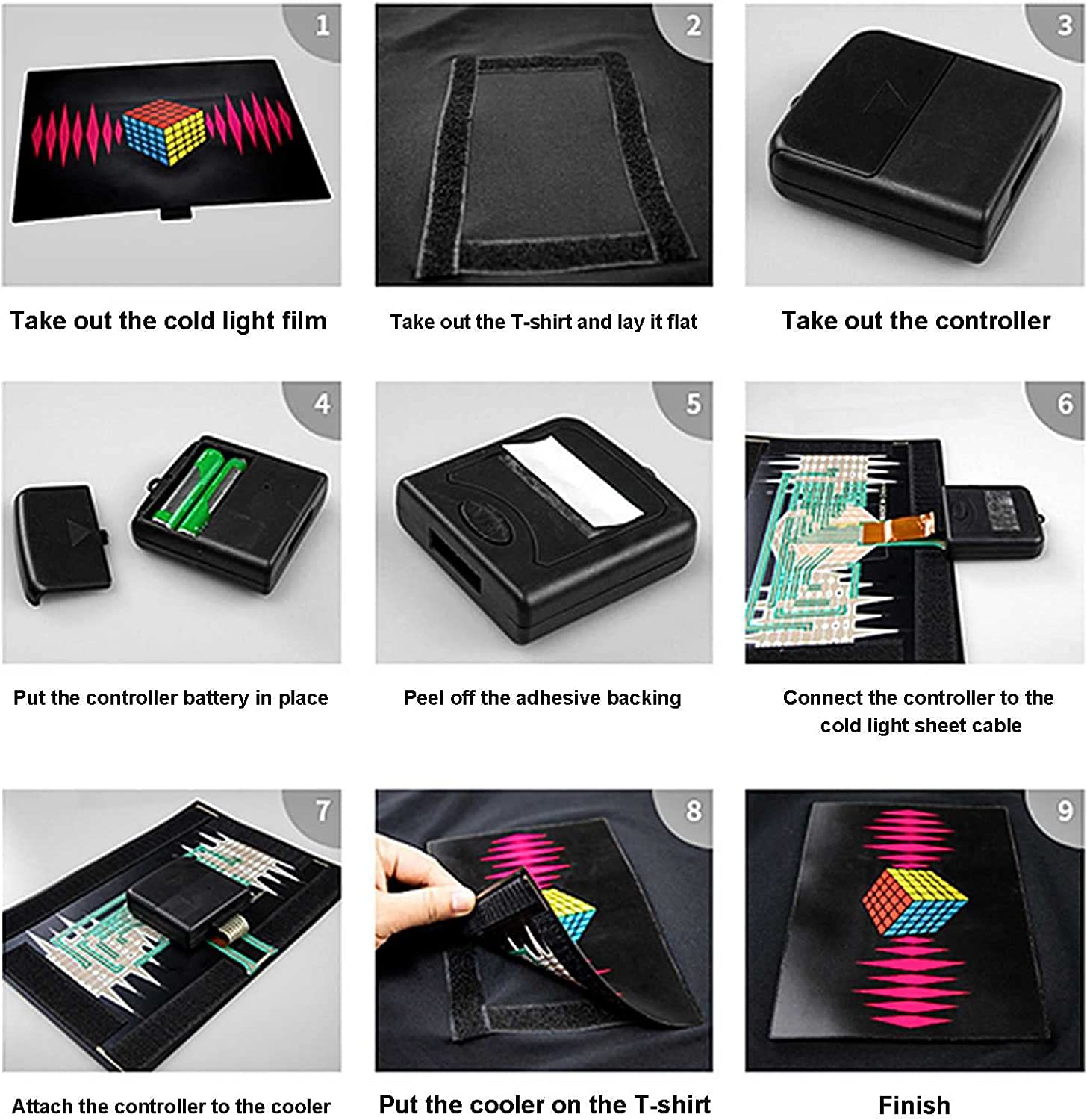 LED Sound Activated T-Shirt Equalizer Novelty Clothing