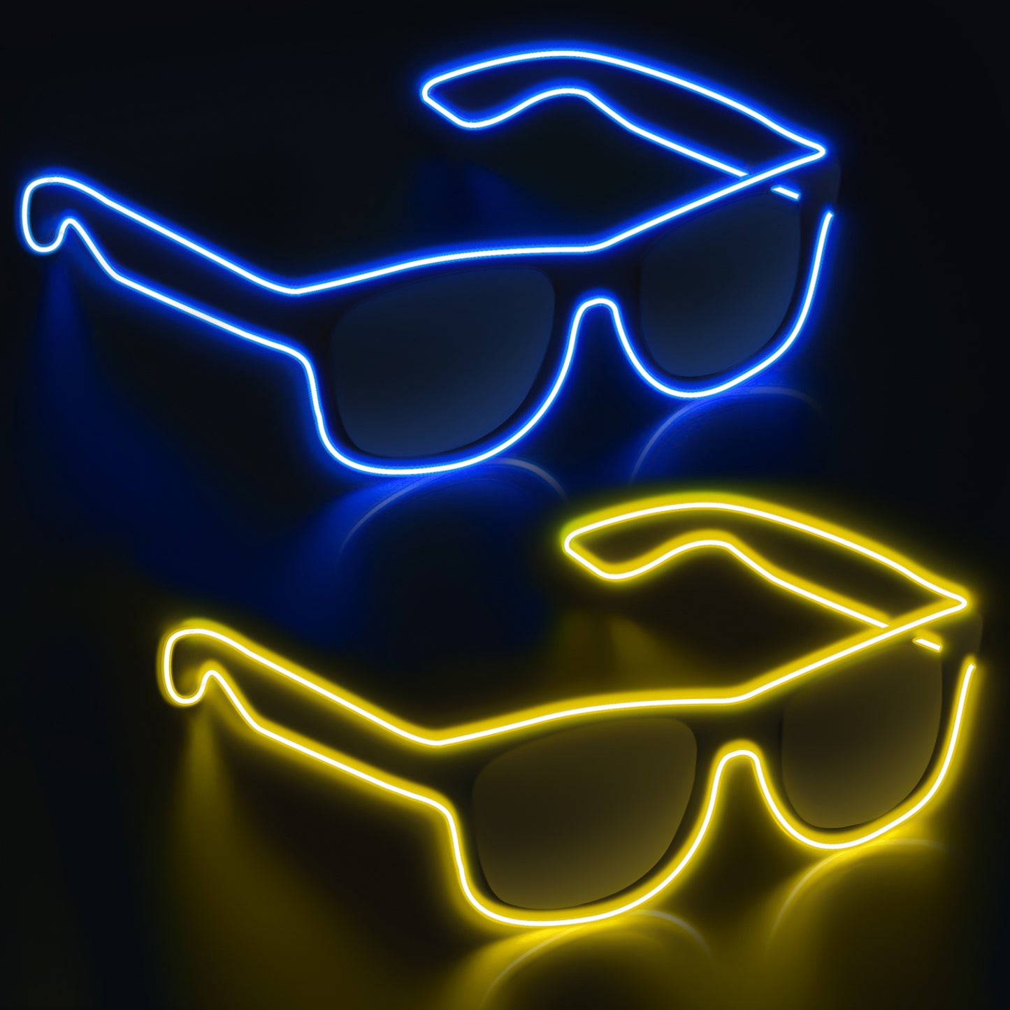 Wireless Led Light up Glasses 2 Pack Neon Glasses