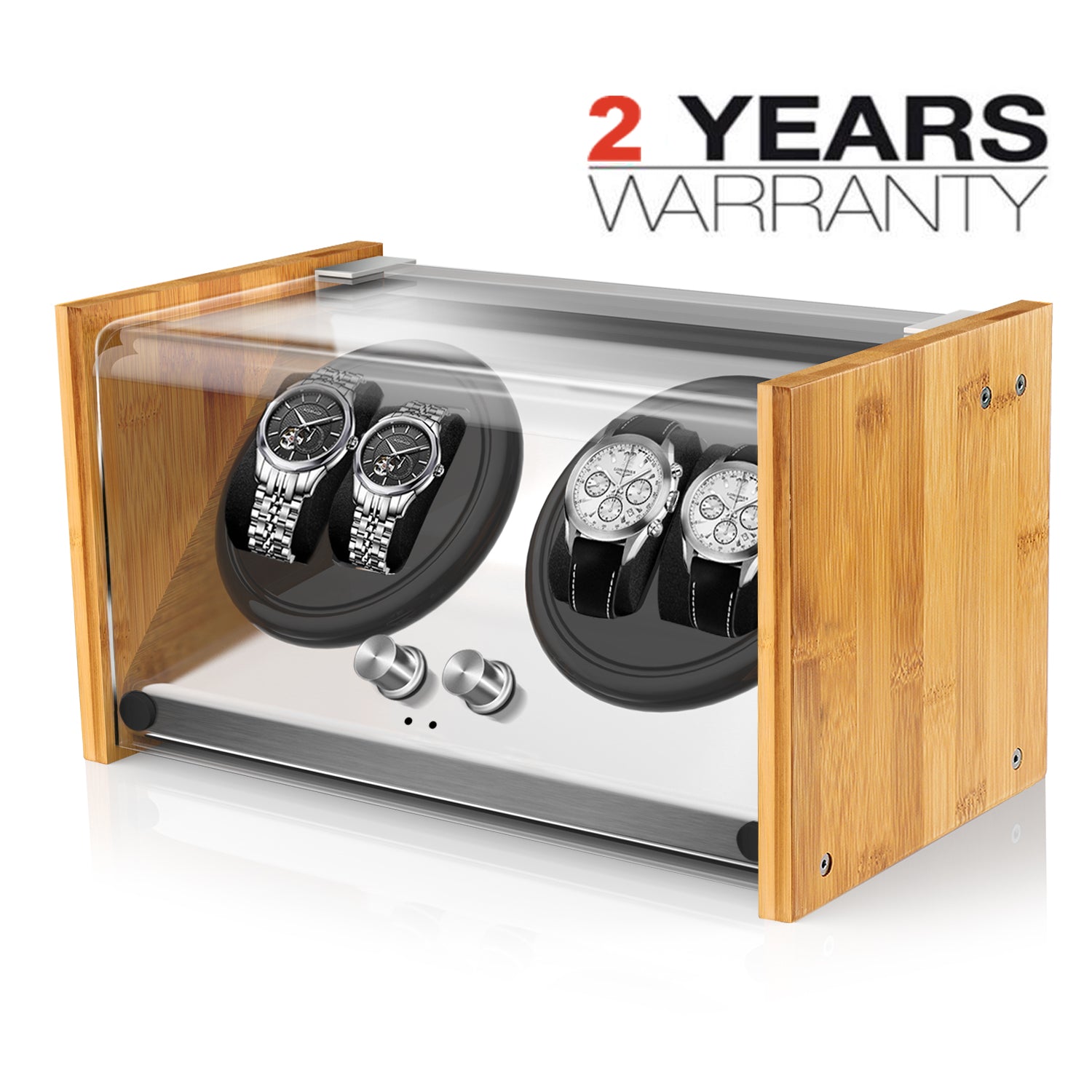 Watch Winder 4 | for Automatic Watches Handcraft Bamboo Wood Super Quiet by Watch Winder Smith®