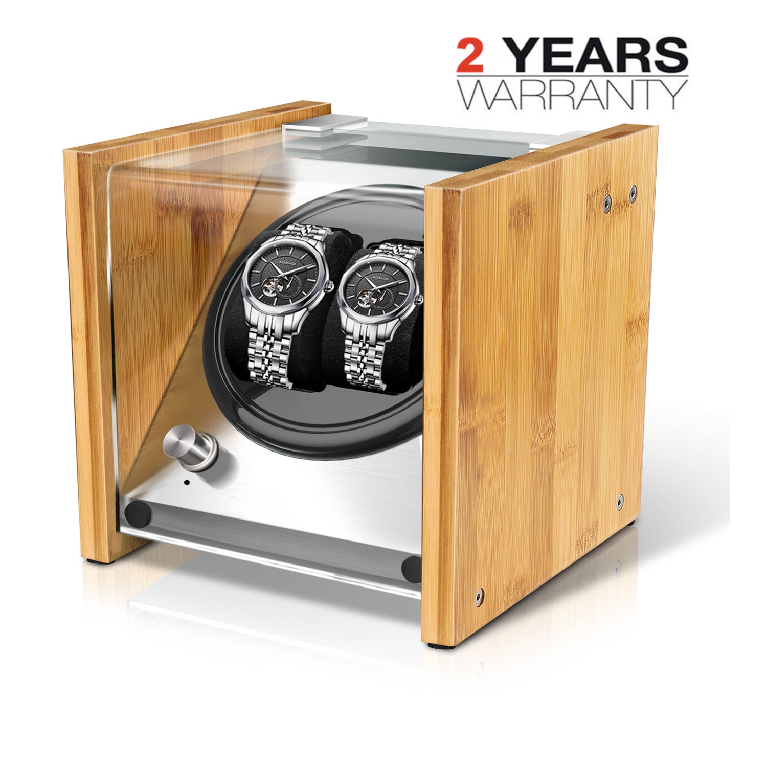 Watch Winder Double | for Automatic Watches Handcraft Bamboo Wood Super Quiet by Watch Winder Smith®