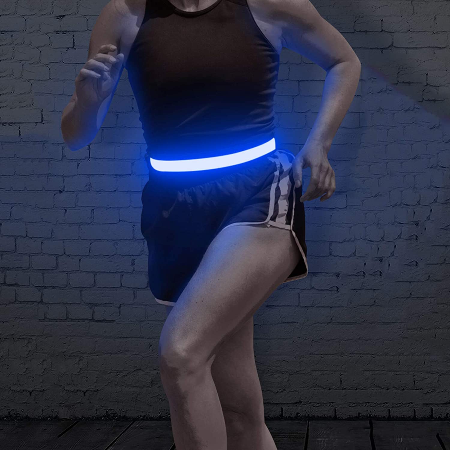 LED Running Waist Belt Reflective Glowing LED Waistband