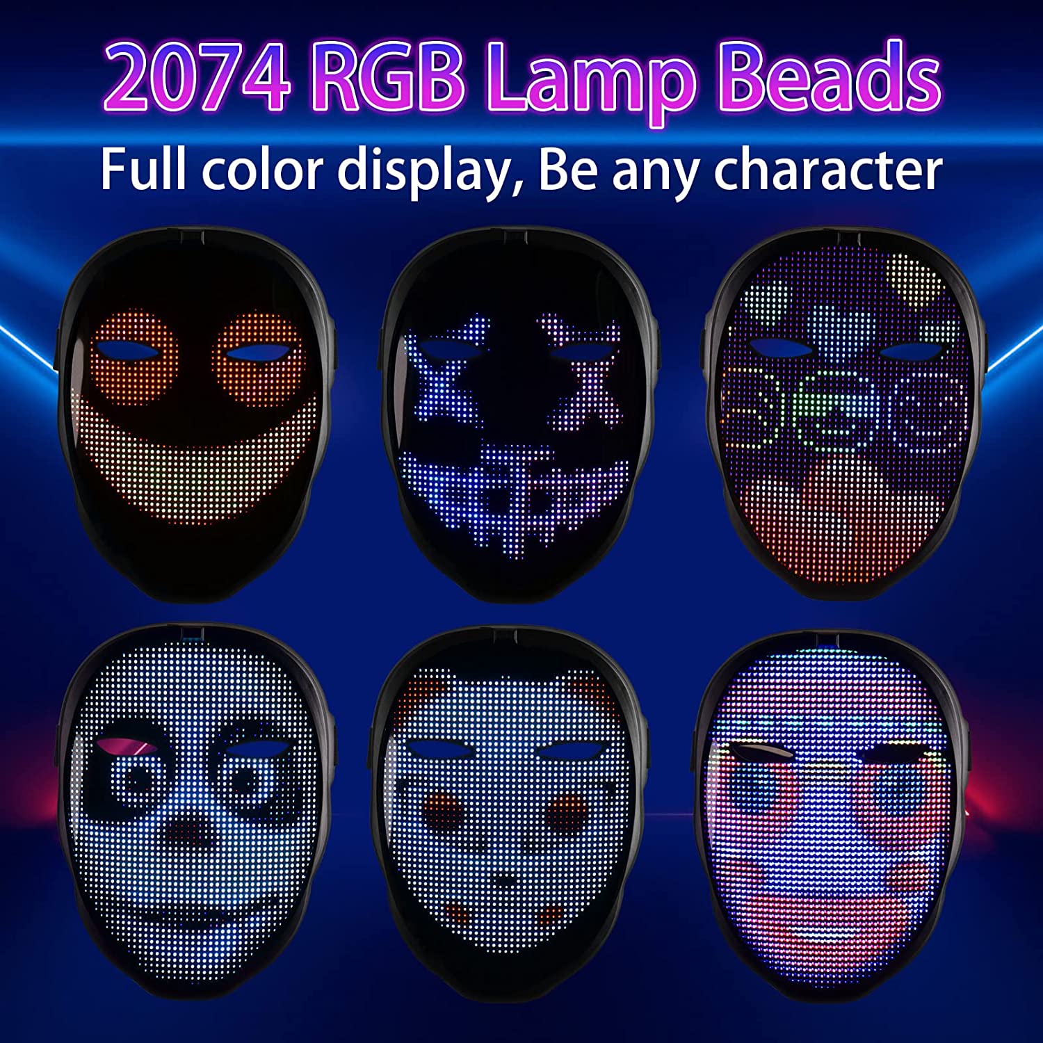 Face Transforming LED Mask - App Controlled