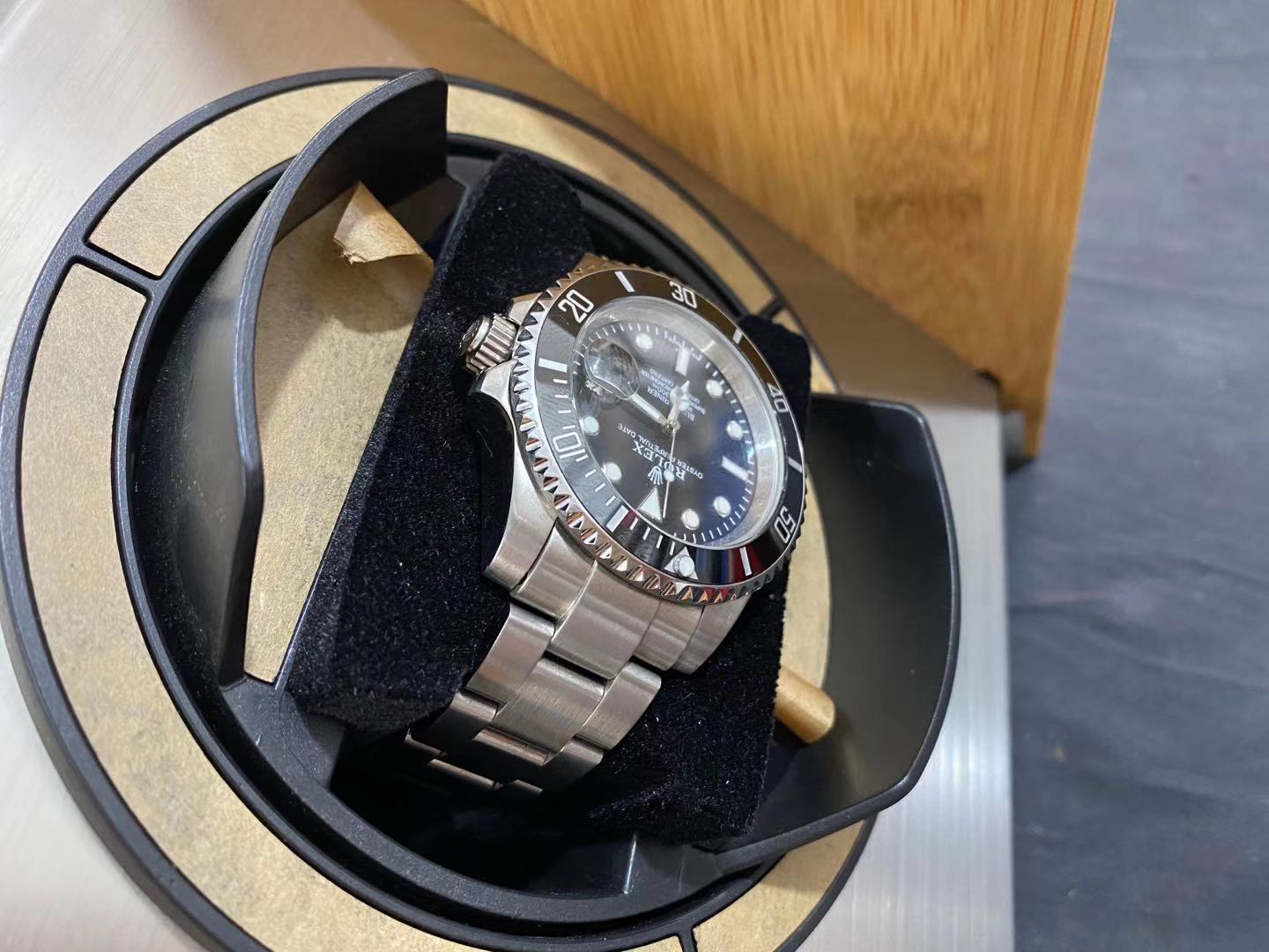 Watch Winder Double ｜ for Big to Super Big Automatic Watches up to Case 50mm Diameter,  Bamboo Handcraft Super Quiet by Watch Winder Smith®